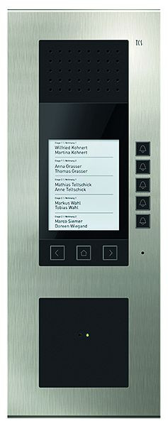 TCS Audio Aufputz Außenstation Serie ADX5 mit Display und BCM Transponderleser für bis zu 30 Wohneinheiten, ADA59080-0030
