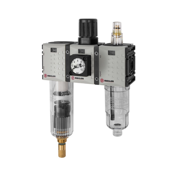 Riegler WE 3-teilig »FUTURA-mini«, PC-Behälter, Kompaktmanometer, G 1/4, 0,1-4, VA, 142493