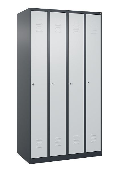 C+P Umkleidespind Classic PLUS, 4 Abteile, 1850x1000x500mm, 7016/7035, Zylinderschlösser, 080000-49 S10014