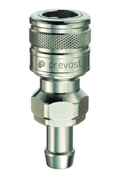Prevost Kupplung mit Verschluss, für Schlauchanschluss, für Schlauch mit Innen-Ø= 15 mm, VE: 5 Stück, ELS 091815