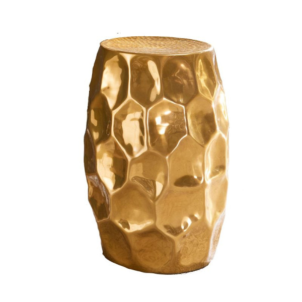 Wohnling Beistelltisch JADA 30x47x30cm Aluminium Gold orientalisch rund, WL5.477