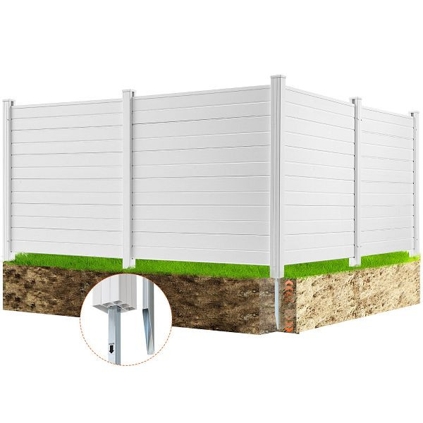VEVOR Sichtschutz für den Außenbereich, 127 cm B x 127 cm H, Klimaanlagen-Zaun, Pool-Ausrüstung, horizontal (4-teilig), PVCYSWLMB50XGXYIGV0