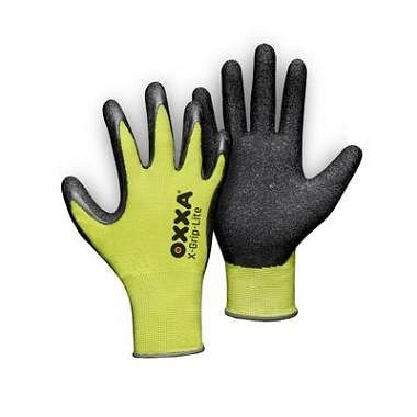OXXA Handschuh X-Grip-Lite 51-025, schwarz/gelb, VE: 12 Paar, Größe: 10, 15102510