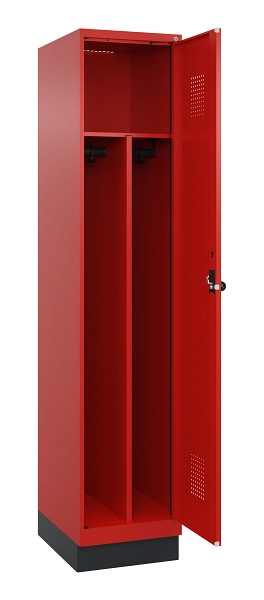 C+P Spind Evolo PLUS, mit Sockel, 1 Abteil, 1950x400x500mm, 3020/3020, Verschluss Drehriegel, 049020-12F S10025