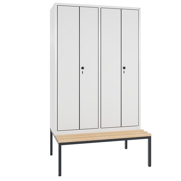 C+P Spind Evolo, 4 Abteile, H2090xB1190xT815 mm, Weiß/MDF Weiß, 48052-40 S10696