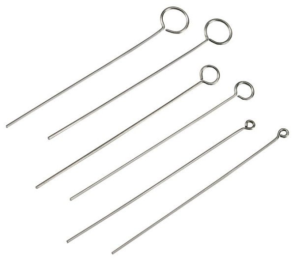 WLD-Tec Impfösen aus Spezialedelstahl, Öse innen Ø 5 mm, Draht Ø 0,6 mm, VE: 10 Stück, 6.000.375