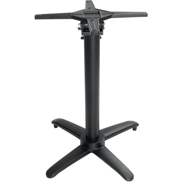 Bolero klappbarer Tischfuß mit Fußkreuz Aluminium schwarz 72cm hoch, GP773