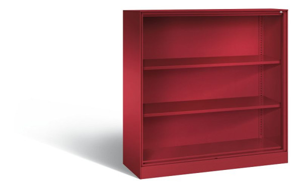 C+P Büroregal Asisto, H1310xB1200xT435mm, Farbe: Rubinrot, 3 OH, 140031-000 S10035