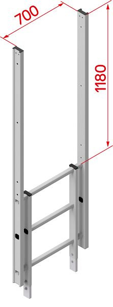 HYMER Ausstieg gerade, breit, Breite 700 mm, 0053292, 4019502335707