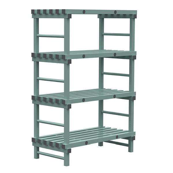REA Euro-Regal 1200x600x1750mm, 4 Ständer mit 450mm Abstand, 308.161