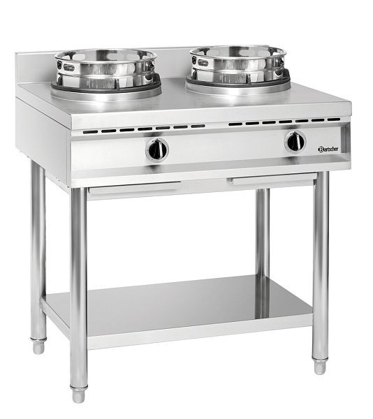 Bartscher Wok-Herd, 2 Brenner, Material: CNS 18/10, 1052103, 4015613610764