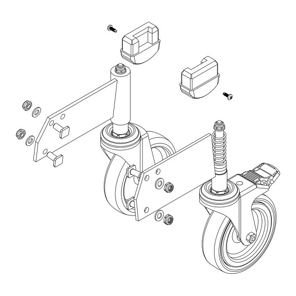 Munk Günzburger Steigtechnik Rollensatz elektrisch ableitfähig, 800011