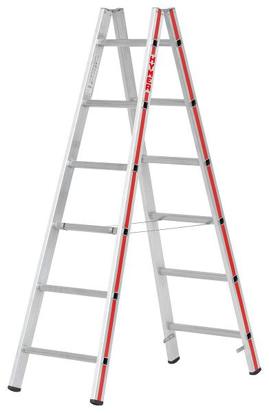 HYMER Sprossenstehleiter, beidseitig begehbar, 2x6 Sprossen, Länge 1,75 m, 402312