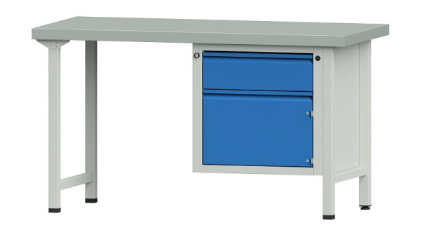 ANKE Werkbänke Kombiwerkbank, Modell 701 E, 1500 x 700 x 850 mm, RAL 7035/5012, ZBP 50 mm, 510.507
