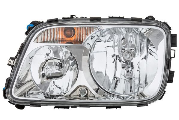 HELLA Halogen/FF-Hauptscheinwerfer, für u.a. Mercedes-Benz Actros MP3, ECE, für Linksverkehr, links, 1LH 009 513-051