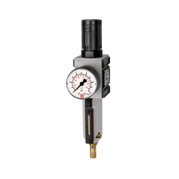 Riegler Filterregler »FUTURA«, MB, SR, Manometer, BG 2, G 3/8, 0,2-4 bar, VA, 151852