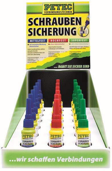 Petec Display Schraubensicherung, 10g 3X 6 Stueck, 95010
