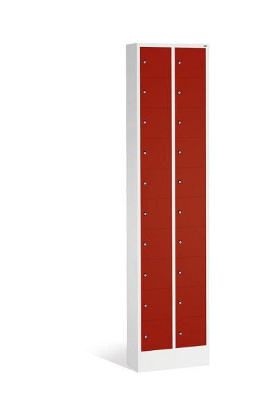 C+P Kleingefachschrank Intro, H1950xB460xT200mm, Farbe: Lichtgrau / Rubinrot, 80700-203 S10015