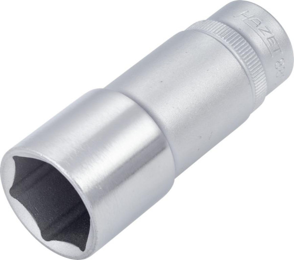 Hazet Steckschlüsseleinsatz, Sechskant, Vierkant hohl 10 mm (3/8 Zoll), 21 mm, Lange Ausführung Mit Rändelung, 880LG-21
