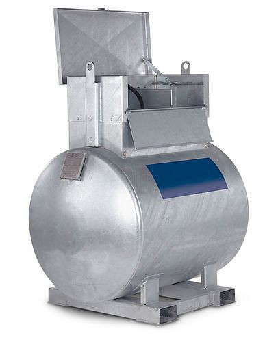 DENIOS Mobile Dieseltankanlage KC500-K, 500 Liter, 230 V-Pumpe, Staukasten, 252566