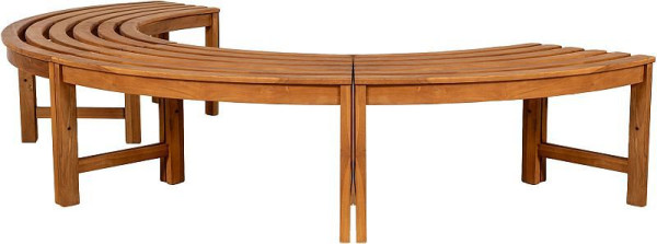 CLP Baumbank Male 250 cm halbrund OHNE Rückenlehne, teak, 325178