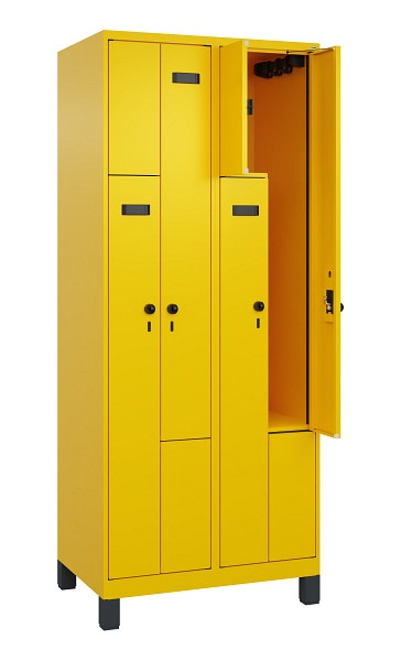 C+P Z-Spind Evolo PLUS, Füße, 4 Fächer, 1950x800x500mm, 1023/1023, Drehriegel, 049013-224 S10018