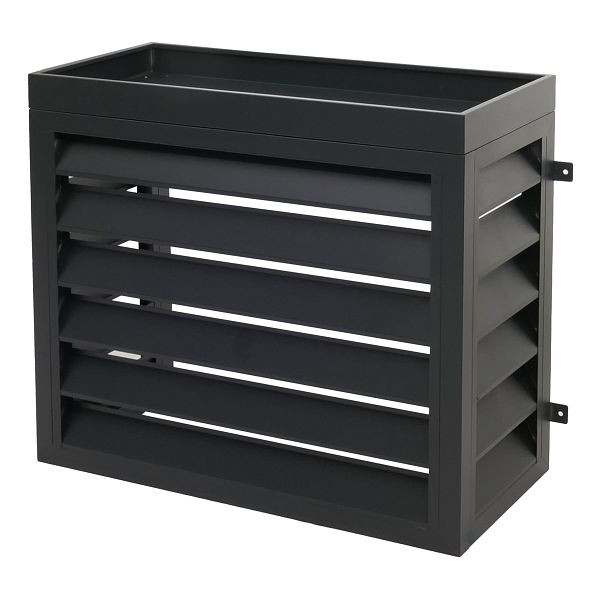 Mendler Verkleidung für Klimaanlage/Wärmepumpe HWC-O43, Abdeckung Schutzgitter Pflanzkasten, Metall 80x90x38cm, anthrazit, 112150