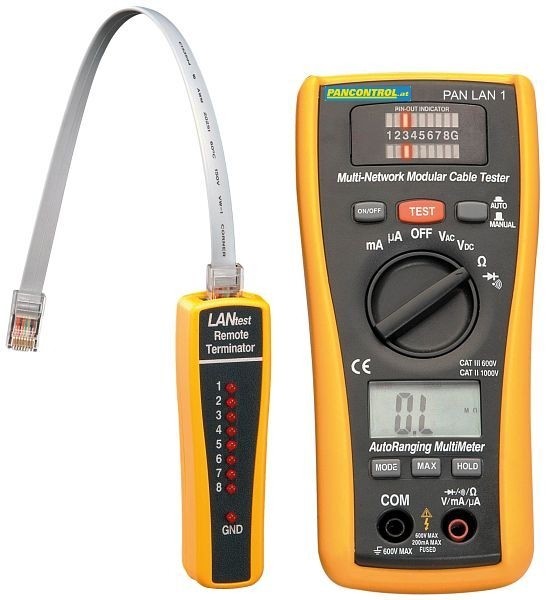 PANCONTROL LAN-Tester + Digital-Multimeter 300V CAT III, automatische Bereichswahl, PAN LAN1