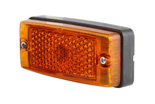 HELLA Seitenmarkierungsleuchte, Halogen, 24/12V, Schraubanschluss/Anbau, Lichtscheibenfarbe: gelb, links/rechts, 2PS 004 361-001