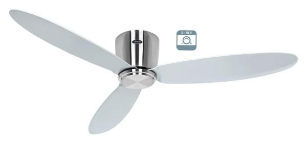 CasaFan Deckenventilator Eco Plano II 132 Chrom gebürstet-Lack silber 0 - 10 V, 3132801