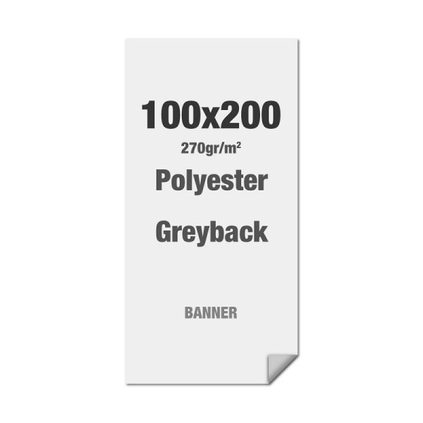 Showdown Displays Polyester-Greyback 270 g/m² 100 x 200 cm PVC-Frei, LPG100x200M270