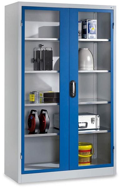 Bedrunka+Hirth Schwerlastschränke, mit Sichtfenster, 4 x Verstellbare, Einlegeböden, Traglast 70 kg, Breite in mm: 930, Tiefe in mm: 500, 04155093G
