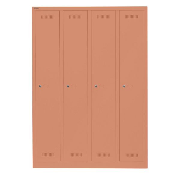 Bisley Garderobenschrank Monobloc™, 4 Abteile je 1 Fach, 658 coral, ML11Q1658