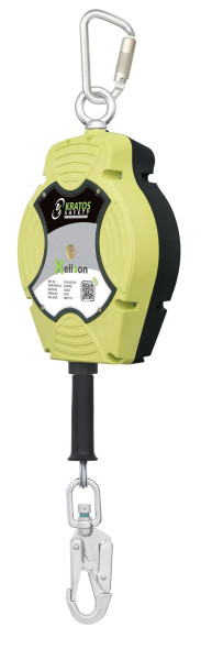Kratos HELIXON Stahldrahtseil, Höhensicherungsgerät mit automatischem Rückzug 15 m, Nurfür den vertikalen Gebrauch, FA2040215B