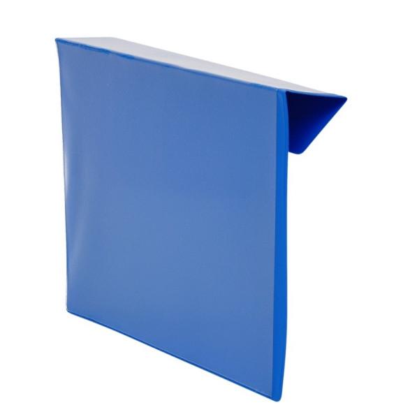 Eichner Kennzeichnungstasche zum Überhängen für Aufsatzrahmen, A6 quer, 165 x 120 mm, mit Falz, blau/transparent, VE: 10 Stück, 9225-30010-010
