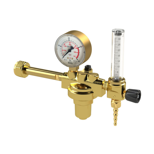 Riegler Flaschendruckminderer, 200 bar, CO2/Ar, Mengenmesser 0 - 30 l/min, 146766