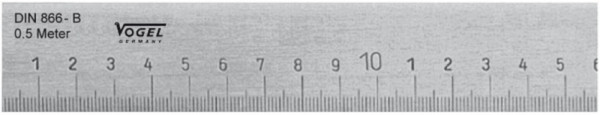 Vogel Germany Strichmaßstab, 500x25x 5mm, 1692010050