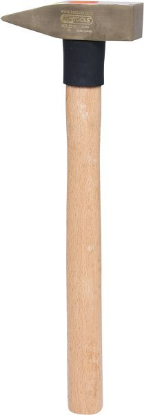 KS Tools BRONZEplus Schlosserhammer 500 g, mit Hickorystiel, 963.2010