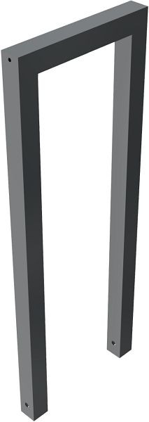 Schake Anlehnbügel aus Stahlrohr Rechteckrohr 60 x 60 mm, ohne Querholm, Gesamtbreite: 450 mm, feuerverzinkt und beschichtet DB 703, 454_045B