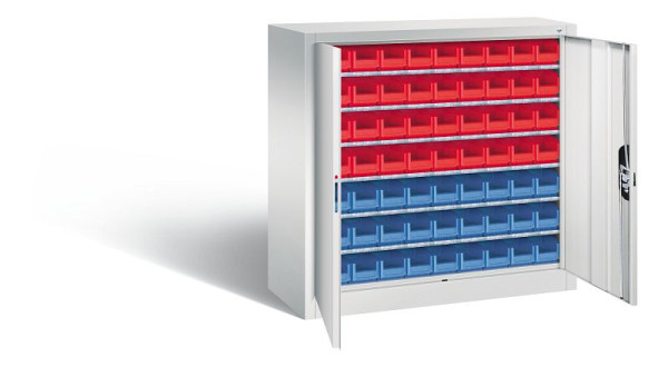 C+P Magazinschrank Serie 13, H1000xB1000xT420mm, Farbe: Lichtgrau, 133944-24 S10000