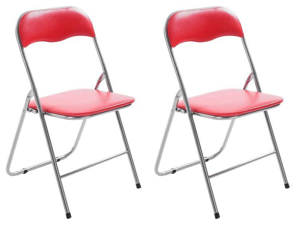 CLP Klappstuhl Felix, rot/silber, VE: 2 Stück, 317976
