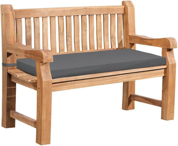 CLP Teakbank Jackson mit Sitzkissen 150 cm teak, dunkelgrau, 327269