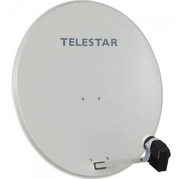 TELESTAR DIGIRAPID 80 A schiefergrau Alu Sat-Antenne inkl. SKYQUAD HC LNB für 4 Teilnehmer, 5109737-AG