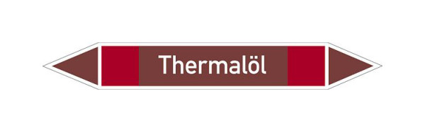 Schilder Klar Rohrleitungskennzeichen Thermalöl, 100x15 mm Folie selbstklebend, 101661/60