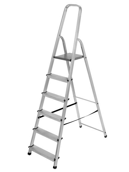 VaGo-Tools Klappleiter Mehrzweckleiter Leiter Haushaltsleiter Bockleiter 6 Stufen, AL-106_xv