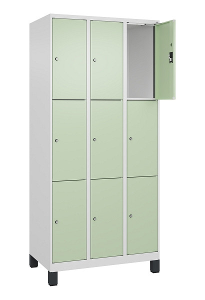 C+P Schließfachschrank Evolo PLUS, mit Füßen, 9 Fächer, 1950x900x500mm, 9016/60, 049010-303 S10019