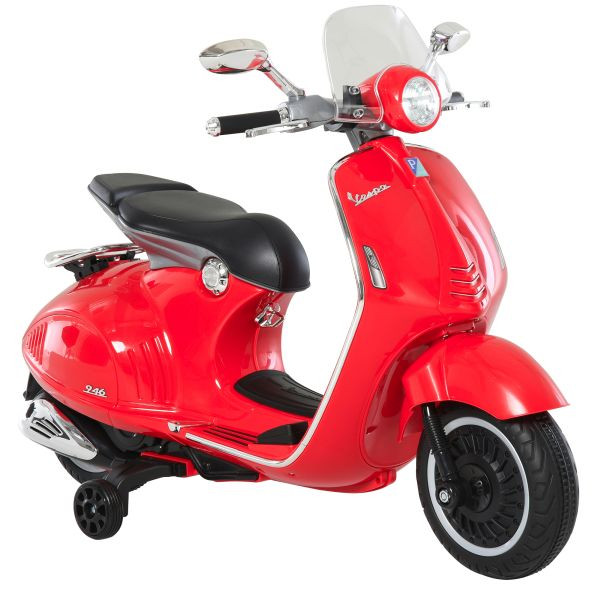 HOMCOM Elektrofahrzeug, Kinderfahrzeug, Kindermotorrad, Elektro-Motorrad mit MP3-Musik Beleuchtung, 3-6 Jahre, PP, Rot, 108 x 49 x 75 cm, 370-115RD