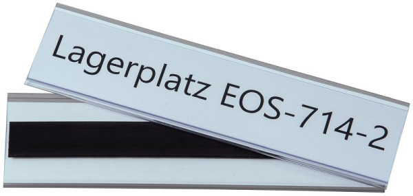 Eichner Etikettenhalter magnetisch, Maße: 80 x 200 mm, VE: 50 Stück, 9218-03468