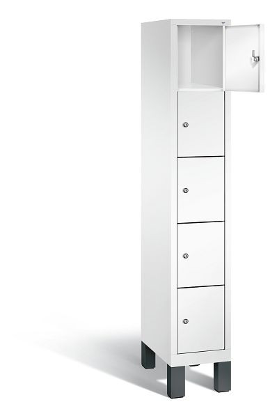 C+P Schließfachschrank Evolo, H1850xB320xT500mm, Farbe: Verkehrsweiß, 48010-105 S10081