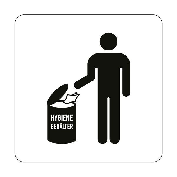 WERO Piktogramm Hygienebehälter, 16 x 16 cm, 290160
